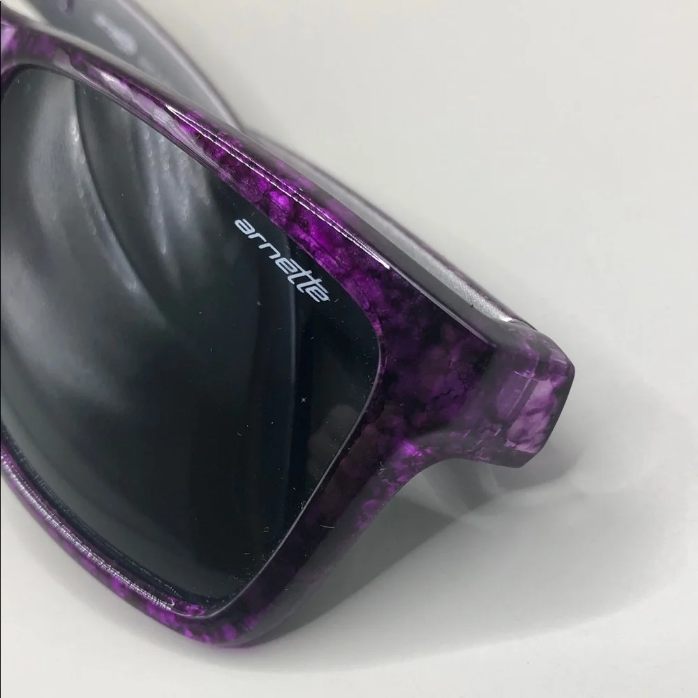 Arnette Witch Doctor Square Sunglasses UNISEX Purple w Case Italy